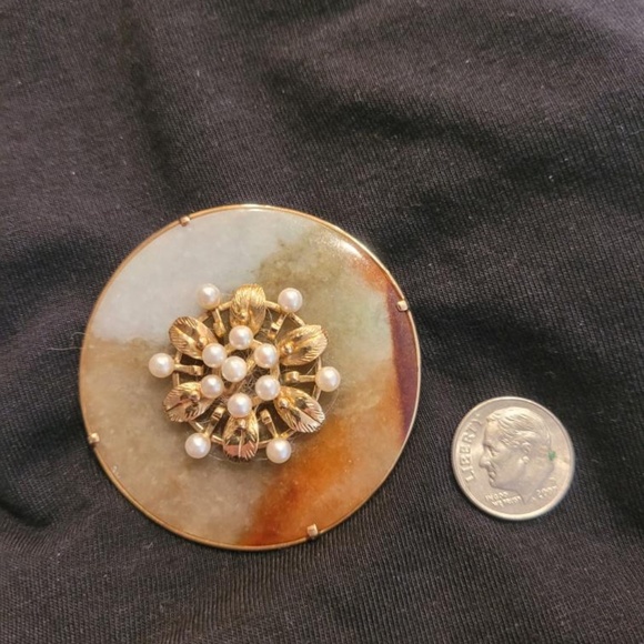 Ming’s red and white jade, akoya pearls - Picture 3 of 6